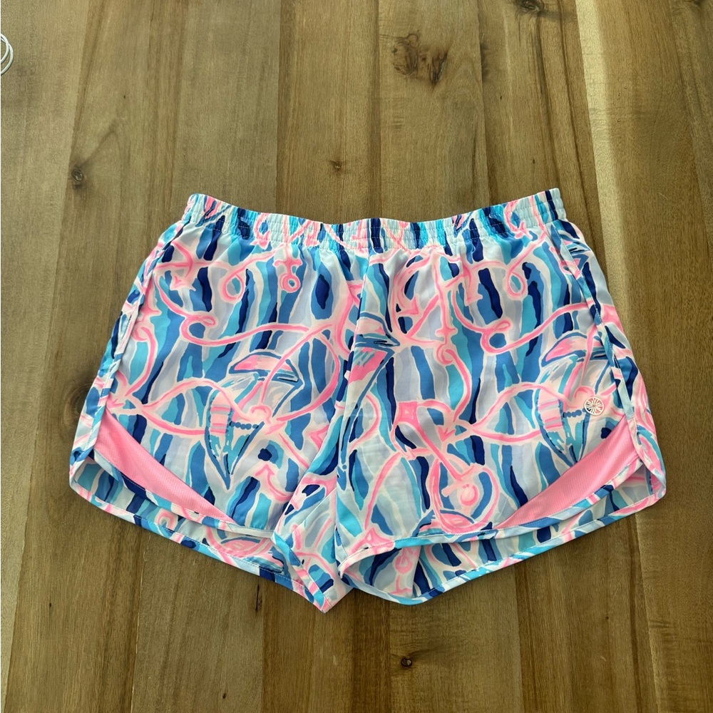 Lilly Pulitzer Pink and Blue Athletic Shorts
